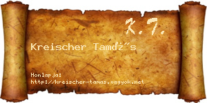 Kreischer Tamás névjegykártya