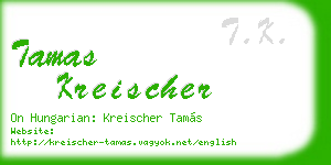 tamas kreischer business card