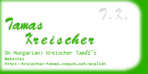 tamas kreischer business card